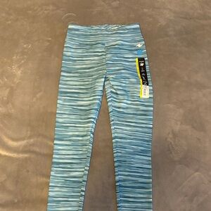 Athletic Works Teal Striped Leggings